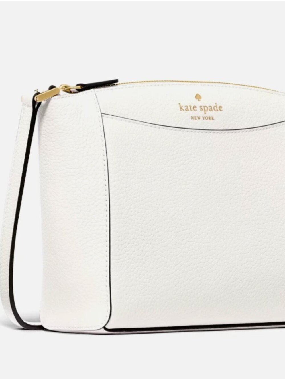 New Kate Spade Monica Pebbled Leather Crossbody Meringue